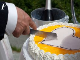taglio della torta matrimonio